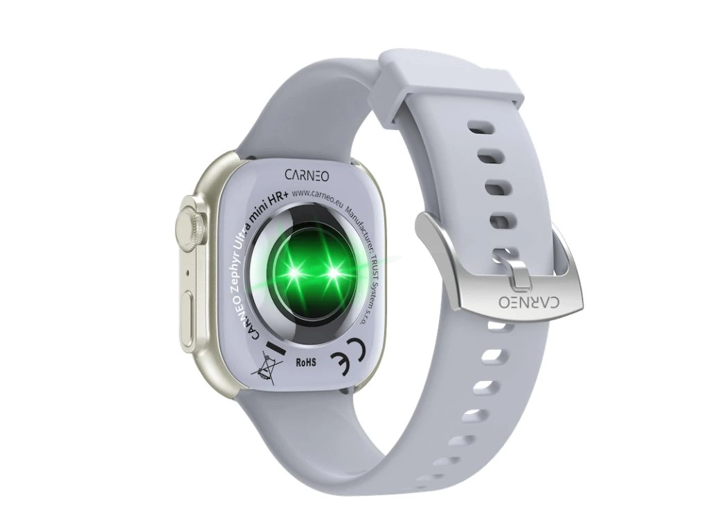 Smart hodinky Carneo Zephyr ULTRA mini HR+ strieborné