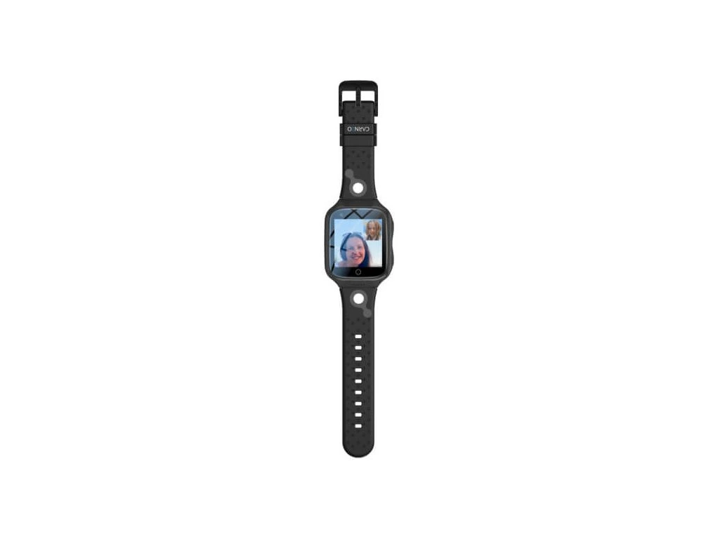 Detské smart hodinky Carneo GUARDKID+ 4G Platinum - čierne