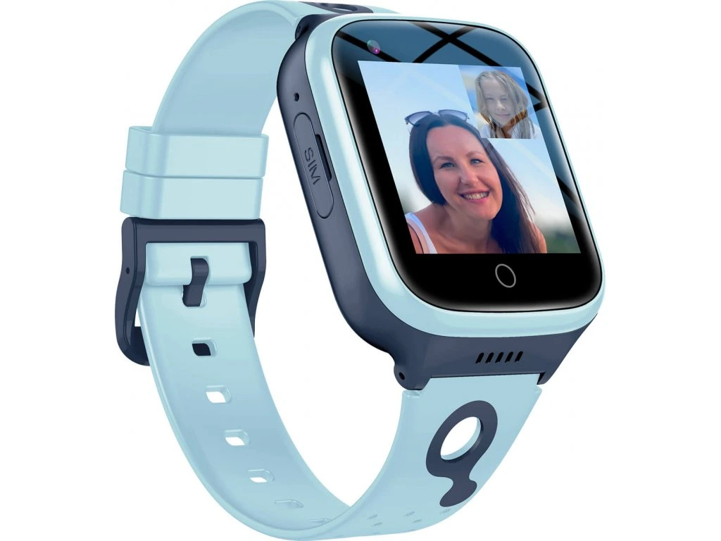 Smart hodinky Carneo GUARDKID+ 4G Platinum - modré