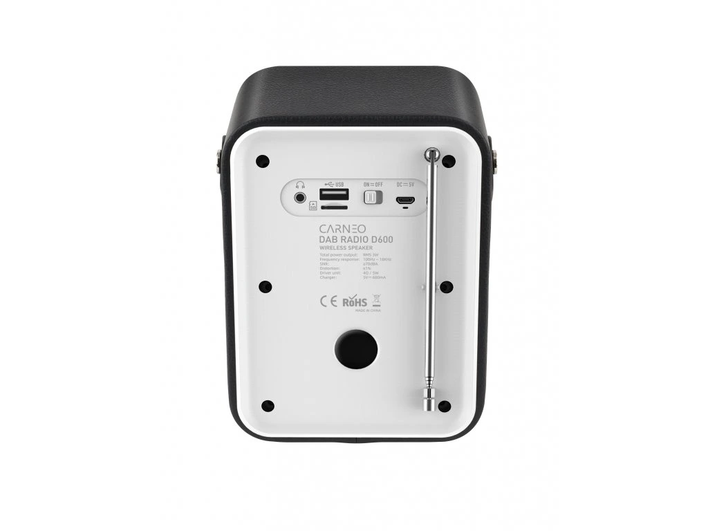 Rádio Carneo D600 DAB/FM - čierne / biele