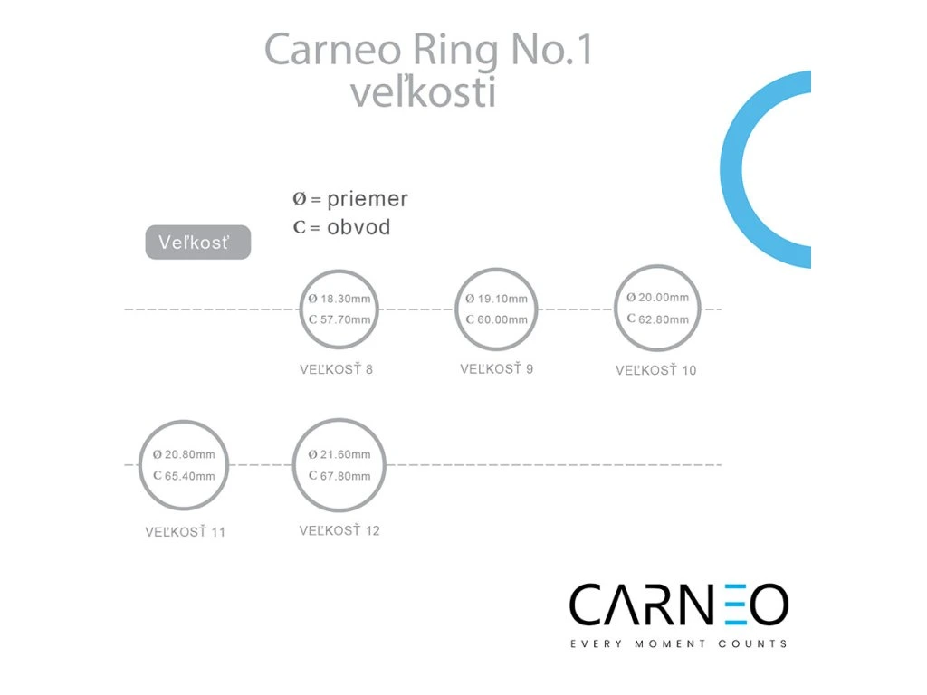 Smart prsteň Carneo RING No.1, veľkosť 9