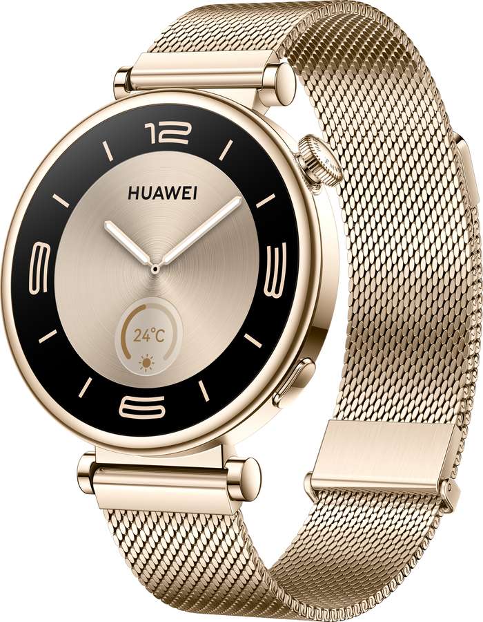 55020BJA HUAWEI WATCH GT4 41 mm Gold/Gold Milanese strap Aurora-B19M