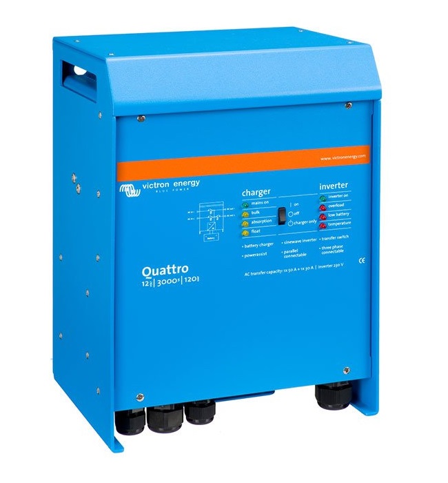 Menič/nabíjač Victron Energy Quattro 12V/3000VA/120A-50A/30A
