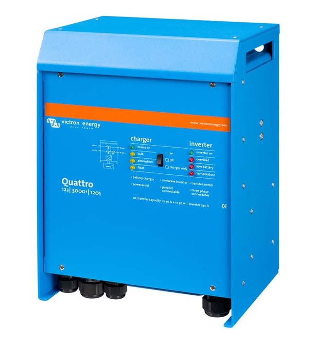 Menič/nabíjač Victron Energy Quattro 12V/3000VA/120A-50A/30A