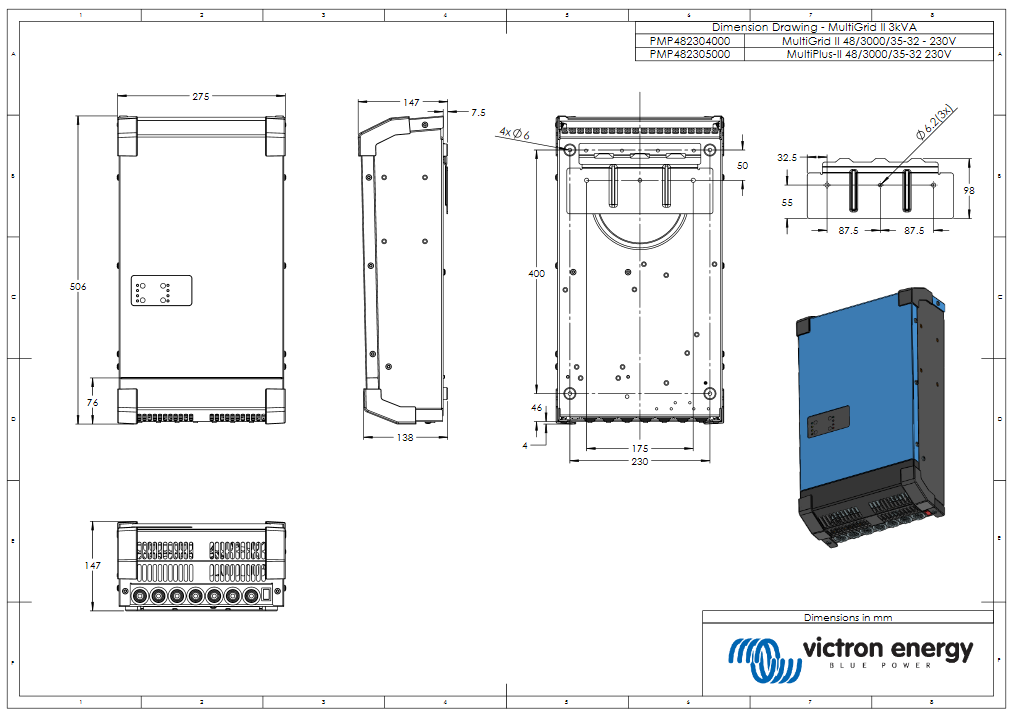 Menič/nabíjač Victron Energy MultiPlus-II 48V/3000VA/35A-32A