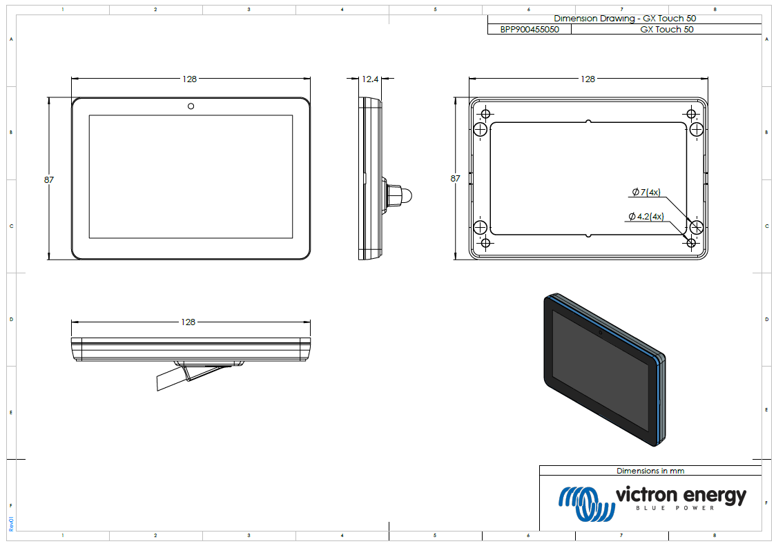 Victron Energy GX Touch 50