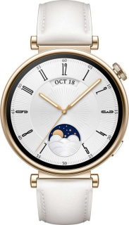 55020BJB HUAWEI WATCH GT4 41 mm Gold/White leather strap Aurora-B19L