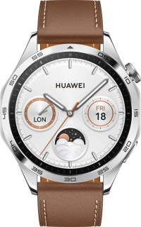 55020BGW HUAWEI WATCH GT4 46 mm Silver /Brown strap Phoinix-B19L